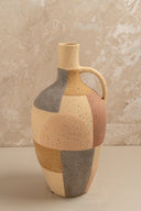 Hand - Painted Check Pattern Vase