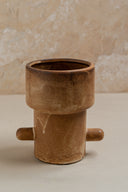 Sculpted Pegged Column Vase Small