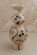 Hand Painted Abstract Graphic Vase