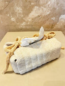 Latte Soft Terry Tissue Cover with Strings