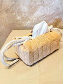 Almond Soft Terry Tissue Cover with Strings